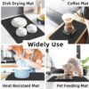 Kitchen Dish Drying Mat – Large, Non-Slip, Water Absorbent,Great for Dishes,Rack Pad, Kitchen Counter, Coffee Maker, Coffee Item, Quick Drying Mat for Dishes, Glasses & Utensils(60X40)
