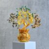 ZAICUS Money Magnet Crystal Tree – Home & Office Decor Feng Shui Tree with Golden Pot – Gemstone Bonsai for Wealth & Success - Healing Crystals Gift for Positivity - (7 X 3 Inch)