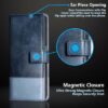 Leather Flip Case Cover Compatible with Back case Cover for Vivo Y11 5G|Dual Colour||Hand-Stitched Leather Finish| Lightweight| Inbuilt Card Pockets |(Aqua)
