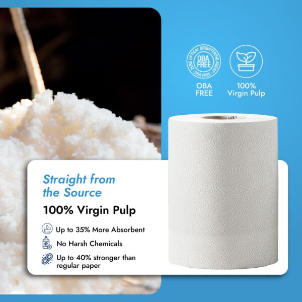 1776591024_Claret-Kitchen-Jumbo-Towel-Tissue-Paper-Roll-Napkin-300-Pulls-Each-Roll-Soft-Highly-Absorbent-100-Natural-2-Ply-Pack-of-1-Roll-Ideal-For-Cleaning-Kitchen-Accesssories-Microwave-OTG.jpg Claret Kitchen Jumbo Towel Tissue Paper Roll Napkin 300 Pulls Each Roll | Soft & Highly Absorbent | 100% Natural | 2 Ply | Pack of 1 Roll | Ideal For Cleaning Kitchen Accesssories Microwave & OTG