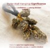 Divine Hindu Raw Pyrite Wall Hanging for Wealth & Prosperity | Natural Pyrite Crystal Vastu Decor | Abundance & Protection Stone Wall Hanging for Office, Entrance | Spiritual Wealth Manifestation