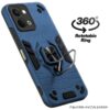 Mr. Case Back Cover for Vivo T5x 5G with 360° Rotating Ring Stand | Dual Layer Shockproof Protection | Tough Frame | Raised Camera Protection Case -Royal Blue