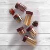 CELLO Modustack Storage Container Jar Set of 9 (500mlx5, 750mlx2, 1000mlx2), Maroon | Food Grade, Stackable, See Through Pet Organizer | For Storage of Food, Pulses, Spice, Cereals, Cookies, Dry Food