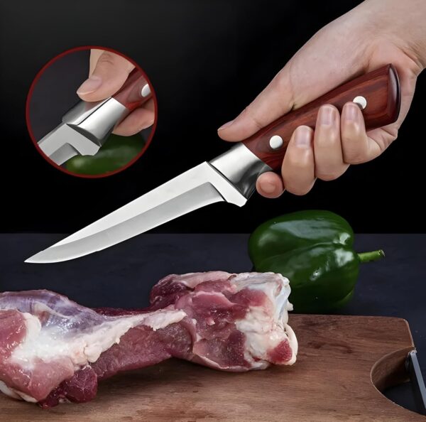 Wizbiz Meat Cleaver 3PCS Butcher Kitchen Knife Set Stainless Steel Slaughter Boning Knife for Meat Bone Fish Fruit Vegetables Slicing Chef Knife