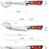 Wizbiz Meat Cleaver 3PCS Butcher Kitchen Knife Set Stainless Steel Slaughter Boning Knife for Meat Bone Fish Fruit Vegetables Slicing Chef Knife