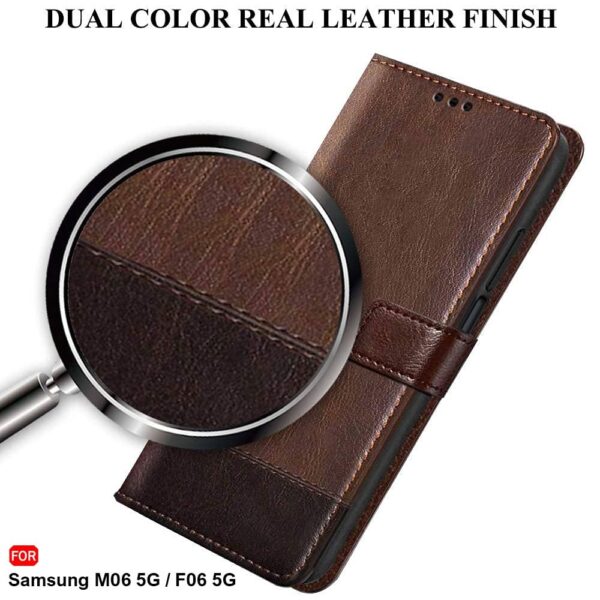 1776600933_TheGiftKart-Flip-Back-Cover-Case-for-Samsung-Galaxy-M06-5G-F06-5G-Dual-Color-Leather-Finish-Inbuilt-Stand-Pockets-Flip-Back-Cover-for-Samsung-M06-5G-F06-5G-Faux-Leather-Brown-Coffee.jpg TheGiftKart Flip Back Cover Case for Samsung Galaxy M06 5G / F06 5G | Dual-Color Leather Finish | Inbuilt Stand & Pockets | Flip Back Cover for Samsung M06 5G / F06 5G (Faux Leather, Brown & Coffee)
