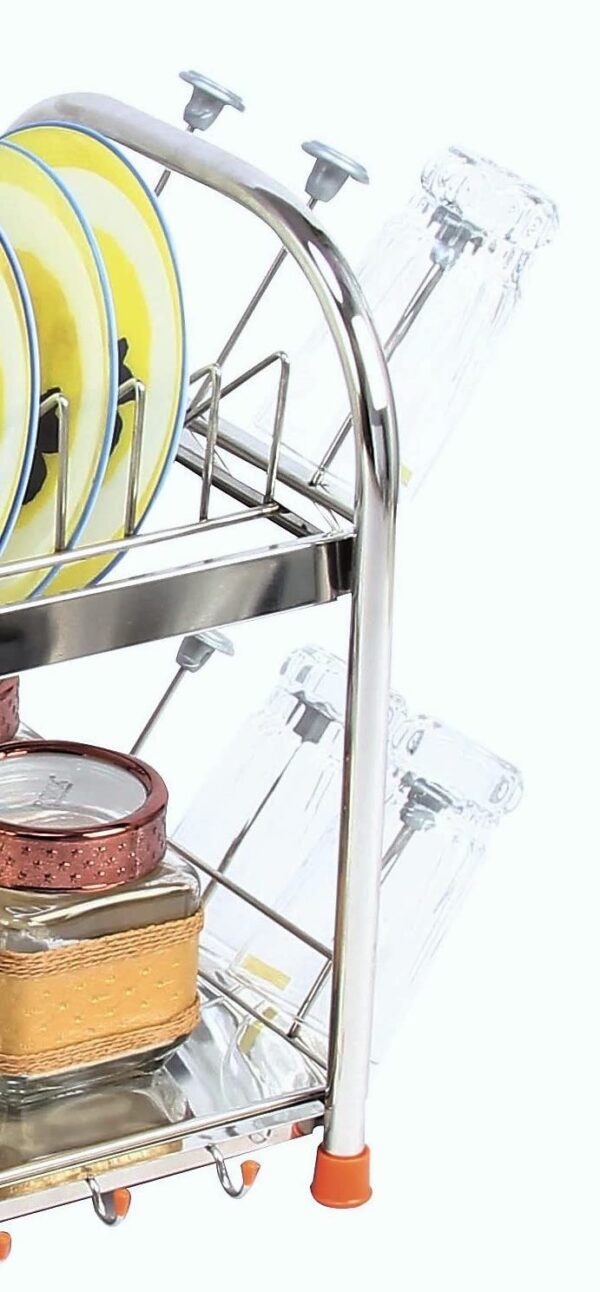 AMOL® Premium Stainless Steel Dish Rack | Kitchen Stand | Utensil Stand for Kitchen | Kitchen Rack | Kitchen Organizer Rack