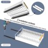 ZSIGNS Pull Out Cabinet Organizer with Dish Storage Rack Large Capacity Pantry Shelves for Kitchen Heavy Duty Detachable Drainage Plate Adhesive Rail Slide Out Design