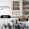 YouCopia Wall Mounted Storage Cabinet for Kitchen & Bathroom/Multipurpose Kitchen Cabinets Storage Racks/Space Saving Storage Meal Prep Bag Container (Off-White)