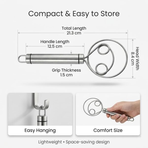 1776661419_Stainless-Steel-Dough-Mixer-Whisk-Set-of-2-Heavy-Duty-Dough-Blender-Egg-Beater-Mixing-Tool-with-Easy-Grip-Handle-Kitchen-Baking-Tool-for-Bread-Roti-Pastry-Cake.jpg Stainless Steel Dough Mixer Whisk Set of 2 | Heavy Duty Dough Blender | Egg Beater Mixing Tool with Easy Grip Handle | Kitchen Baking Tool for Bread, Roti, Pastry & Cake
