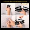 VELVYT Pack of 2, Aluminium Corner Shelf for Bathroom, Corner Stand and Rack Without Drilling, Self-Adhesive Wall Mounted Bathroom Shelf & Kitchen Organizer (Corner Black)