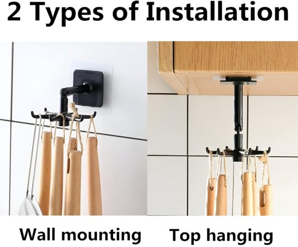 Multi Wall Hooks for Wall Without Drilling | Heavy Duty Self Adhesive Hooks for Kitchen, Bathroom & Office | Nail-Free Utility Wall Mount Hangers for Hanging Items (Set of 4)