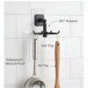 Multi Wall Hooks for Wall Without Drilling | Heavy Duty Self Adhesive Hooks for Kitchen, Bathroom & Office | Nail-Free Utility Wall Mount Hangers for Hanging Items (Set of 4)