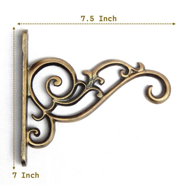 1776669846_ecofynd-2-Pack-Metal-Wall-Hook-Hanging-Plant-Bracket-Decorative-Straight-Plant-Hanger-for-Pots-Bird-Feeders-Planters-Lanterns-Cotton-Wind-Chimes-Indoor-Outdoor-Brass-Antique.jpg ecofynd 2 Pack Metal Wall Hook Hanging Plant Bracket | Decorative Straight Plant Hanger for Pots, Bird Feeders, Planters, Lanterns, Cotton, Wind Chimes Indoor Outdoor, Brass Antique