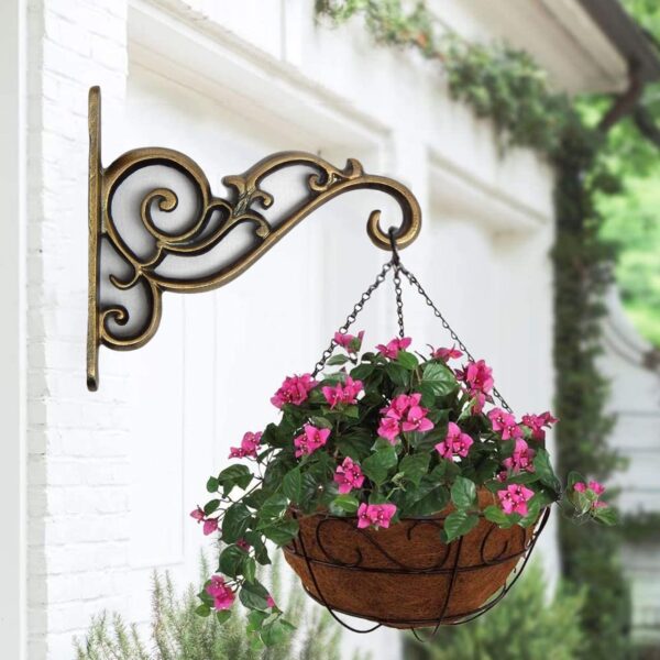 1776669849_ecofynd-2-Pack-Metal-Wall-Hook-Hanging-Plant-Bracket-Decorative-Straight-Plant-Hanger-for-Pots-Bird-Feeders-Planters-Lanterns-Cotton-Wind-Chimes-Indoor-Outdoor-Brass-Antique.jpg ecofynd 2 Pack Metal Wall Hook Hanging Plant Bracket | Decorative Straight Plant Hanger for Pots, Bird Feeders, Planters, Lanterns, Cotton, Wind Chimes Indoor Outdoor, Brass Antique