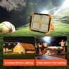 HIYAN'S IMPORT EXPORT Solar LED Street Light with Solar Panel, 336 LED Waterproof Outdoor Flood Light, USB Charging, 4 Lighting Modes, IP66 Weatherproof for Garden, Garage, Farm, Courtyard & Street