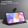 Pikkme Samsung Galaxy F23 5G Flip Case Leather Finish | Inside TPU with Card Pockets | Wallet Stand and Shock Proof | Magnetic Closing | Complete Protection Flip Cover (Coffee)