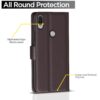 Pikkme Asus Zenfone Max Pro M1 Flip Cover Leather Finish | Inside TPU with Card Pockets | Wallet Stand and Shock Proof | Complete Protection Flip Case (Coffee)
