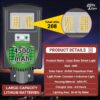 Epyz Plastic 30 Watt Solar Street Lights Outdoor Waterproof With Remote, 208 Leds, Motion Sensor And Dusk To Dawn For Garden, Street, Lawn, Patios And Pathways [ Pack Of 1, Warm Yellow ]