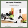 Plastic 360 Degree Rotating Kitchen Hanger Hook Cutlery Holder Utensil Rack | Wall Mounted Self Adhesive Hanger Hook Rail (6 Hooks)