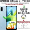 Flip Cover for Compatible Phone Models Redmi A2 Plus/Poco C50 / Poco C51 / Redmi A1 Plus Back Cover Redmi A2 Plus/Poco C50 / Poco C51 / Redmi A1 Plus Girls Styles Rose Black
