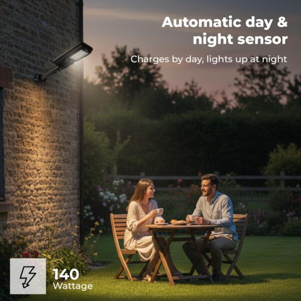 1776706604_Lifelong-140-W-Solar-Light-for-Outdoor-Garden-10000-mAh-Waterproof-Wall-Light-with-Remote-Street-Light-with-2000-Lumens-Motion-Sensor-Energy-Saving-for-Home-Ideal-for-Gate-Yard-Pillar-etc.jpg Lifelong 140 W Solar Light for Outdoor Garden | 10000 mAh Waterproof Wall Light with Remote| Street Light with 2000 Lumens | Motion Sensor | Energy Saving for Home| Ideal for Gate, Yard & Pillar etc