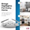 U-S-F BATH ACCESSORIES USF Elegance Stainless Steel Corner Shelf for Bathroom and Kitchen, Wall Mounted Storage Rack for Toiletries and Essentials, Compact Storage Shelf (Pack of 1)