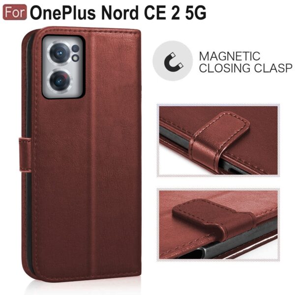 1776713296_CEDO-Flip-Cover-for-OnePlus-Nord-CE-2-5G-Leather-Finish-Inside-Pockets-Inbuilt-Stand-Shockproof-Wallet-Style-Magnetic-Closure-Back-Case-Flipcover-Brown.jpg CEDO Flip Cover for OnePlus Nord CE 2 (5G) | Leather Finish | Inside Pockets & Inbuilt Stand | Shockproof Wallet Style Magnetic Closure Back Case Flipcover (Brown)
