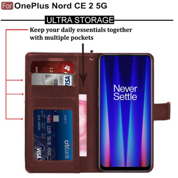 1776713298_CEDO-Flip-Cover-for-OnePlus-Nord-CE-2-5G-Leather-Finish-Inside-Pockets-Inbuilt-Stand-Shockproof-Wallet-Style-Magnetic-Closure-Back-Case-Flipcover-Brown.jpg CEDO Flip Cover for OnePlus Nord CE 2 (5G) | Leather Finish | Inside Pockets & Inbuilt Stand | Shockproof Wallet Style Magnetic Closure Back Case Flipcover (Brown)