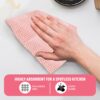 Amazon Brand - Presto! Non-Woven Kitchen Towel Roll | 50 Pulls (Pack of 3) | Size: 30 x 25 cm | Red, Blue & Green | Washable and Reusable | Highly Absorbent | For Daily Use
