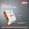 1776717287_GM-3012-3-Pin-Universal-Multi-Plug-Fast-Charging-Travel-Adapter-All-in-1-Worldwide-Travel-Adapter-Surge-Protector-LED-Indicator-Compact-Design-Supports-150-Countries-Safety-Shutter.jpg GM 3012 3-Pin Universal Multi Plug Fast Charging Travel Adapter | All-in-1 Worldwide Travel Adapter | Surge Protector | LED Indicator | Compact Design | Supports 150+ Countries | Safety Shutter