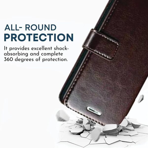Solimo Flip for Redmi 13c (Faux Leather_Brown)