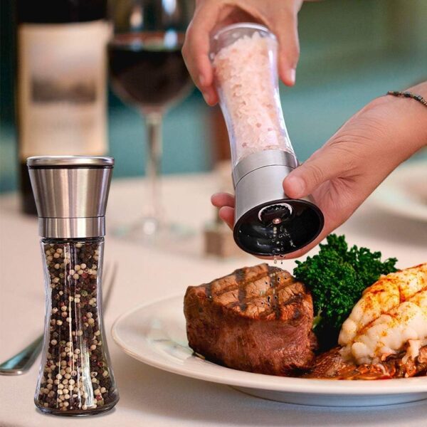 1776729715_P-Plus-International-Pepper-Grinder-or-Salt-Shaker-for-Professional-Chef-Best-Spice-Mill-with-Brushed-Stainless-Steel-Special-Mark-Ceramic-Blades-and-Adjustable-Coarseness-Tall-Pack-1.jpg P-Plus International Pepper Grinder or Salt Shaker for Professional Chef - Best Spice Mill with Brushed Stainless Steel, Special Mark, Ceramic Blades and Adjustable Coarseness (Tall Pack 1)