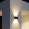 Epyz Solar Wall Light Outdoor UP & Down Waterproof Garden Decoration Wall Lamps Step Small Night Lamp Garden Lighting Fence Courtyard Decor 2 LED [ Multicolor, Pack of 1 ]