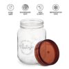 Treo By Milton Vintage Glass Jar With Plastic Lid, 1500 ml, Transparent |Storage Jar | Kitchen Organiser | Modular |Food Safe | Transparent | Refrigerator Safe | Air Tight