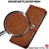 TheGiftKart Flip Cover Back Case for Mi Redmi Note 15 Pro Plus 5G | Genuine Leather Finish | Designer Button | Inbuilt Pockets & Stand | Flip Back Cover for Redmi Note 15 Pro+ 5G (Faux Leather, Brown)