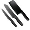 Stainless Steel 3 Pieces Chef Knife Set.Meat Knife with Sharp Stainless Steel 3 Pieces Chef Knife Set.Meat Knife with Sharp Blade with Ergonomic Handle for Home Kitchen and Restaurant (Black)