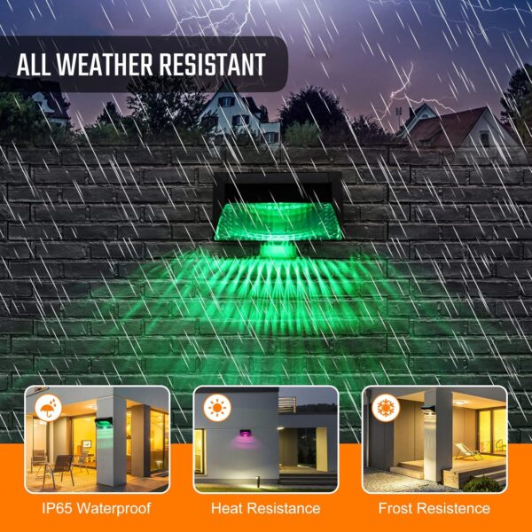 hardoll Acrylonitrile Butadiene Styrene Solar Wall Lights For Home Waterproof Garden 4 Led Outdoor Decorative Lamp (Pack Of 1)