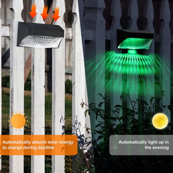 hardoll Acrylonitrile Butadiene Styrene Solar Wall Lights For Home Waterproof Garden 4 Led Outdoor Decorative Lamp (Pack Of 1)