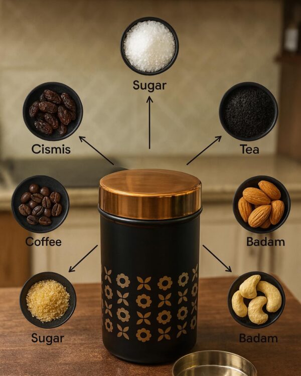 1776764108_STEEPLE-Stainless-Steel-Storage-Containers-Set-of-2-750-ml-Steel-Jars-with-Lid-Airtight-Kitchen-Canisters-Tea-Coffee-Sugar-Container-Dry-Fruit-Box-for-Kitchen-Storage.jpg STEEPLE Stainless Steel Storage Containers Set of 2 | 750 ml Steel Jars with Lid | Airtight Kitchen Canisters | Tea Coffee Sugar Container | Dry Fruit Box for Kitchen Storage