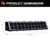 kh 12 LED Solar Wall Light RGB Up and Down Lighting with On Off Button and Water Resistant Outdoor Decorative Lamp for Home, Garden, Terrace, Patio, Deck, Fence, Flood Light Set of 1