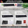 kh 12 LED Solar Wall Light RGB Up and Down Lighting with On Off Button and Water Resistant Outdoor Decorative Lamp for Home, Garden, Terrace, Patio, Deck, Fence, Flood Light Set of 1