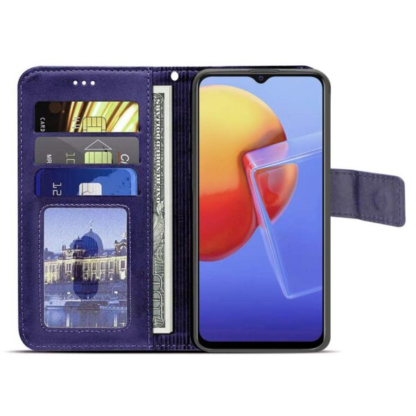 Flip Cover Compatible with Vivo Y51A / Y51 (2020) / Y31 (2021) | Premium Leather Finish | Inbuilt Pockets & Stand | Flip Cover Back Case for Vivo Y51A / Y51 (2020) / Y31 (2021) (Blue)