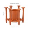 Anjali - GC02 Deluxe Polypropylene Plastic Glass And Spoon Tiered Shelf Countertop Organiser, Wooden