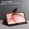 Pikkme Flip Cover Leather Finish | Inside TPU with Card Pockets | Wallet Stand and Shock Proof | Complete Protection Flip Case for Oppo A3x 5G / A3x 4G / A3 5G (Brown)