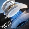 2026 Upgraded Vacuum Magnetic Car Phone Holder | 360° Reinforced Ultra Suction Cup (96LBS) | MagSafe Compatible Mount for iPhone & Android | Car, Gym & Mirror Use