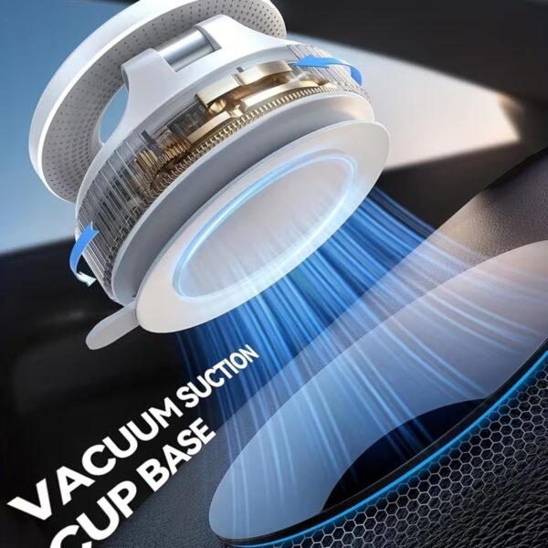 2026 Upgraded Vacuum Magnetic Car Phone Holder | 360° Reinforced Ultra Suction Cup (96LBS) | MagSafe Compatible Mount for iPhone & Android | Car, Gym & Mirror Use