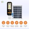Epyz 50 Watt Semi-Integrated Solar Street Light Aluminium Body Outdoor with Remote and Dusk to Dawn for Garden, Street, Lawn [ 128LED, 6000mAh, Pack of 1, Cold White Light ]