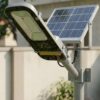 Epyz 50 Watt Semi-Integrated Solar Street Light Aluminium Body Outdoor with Remote and Dusk to Dawn for Garden, Street, Lawn [ 128LED, 6000mAh, Pack of 1, Cold White Light ]