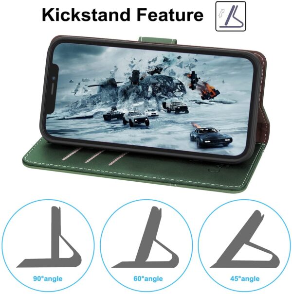 ClickCase Trend Series for Realme GT 2 Leather Wallet Flip Case Magnetic Closure Flip Cover for for Realme GT 2 (Olive Green)